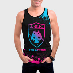 Майка-безрукавка мужская AEK Athens - neon gradient, цвет: 3D-черный — фото 2