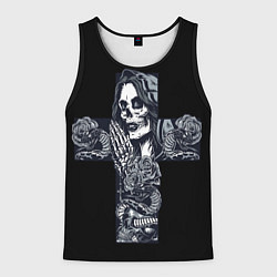 Мужская майка без рукавов Santa muerte cross