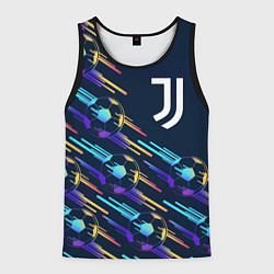 Майка-безрукавка мужская Juventus градиентные мячи, цвет: 3D-черный
