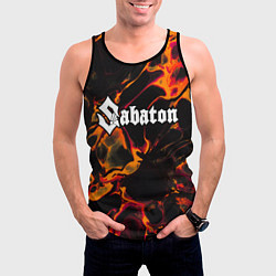 Майка-безрукавка мужская Sabaton red lava, цвет: 3D-черный — фото 2