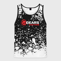 Мужская майка без рукавов Gears of War белые брызги