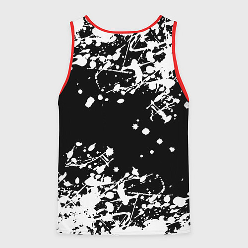 Мужская майка без рукавов Tekken 8 брызги белых красок / 3D-Красный – фото 2