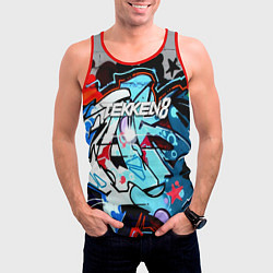 Майка-безрукавка мужская Tekken 8 уличная битва, цвет: 3D-красный — фото 2