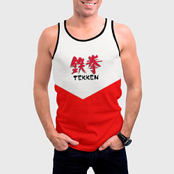 Майка-безрукавка мужская Tekken текстура файтинг япония, цвет: 3D-черный — фото 2