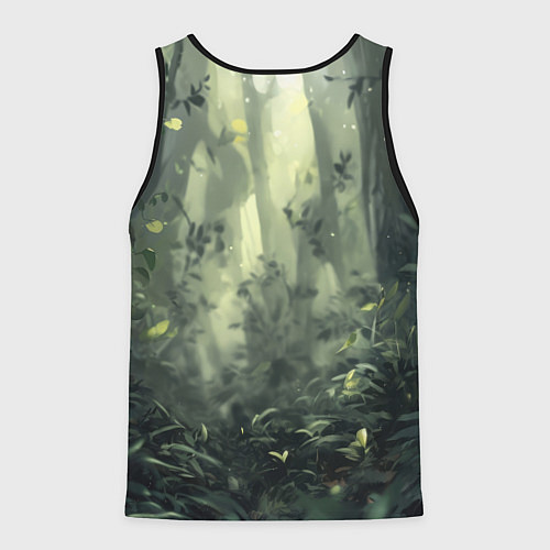 Мужская майка без рукавов Лисёнок в солнечных лучах / 3D-Черный – фото 2
