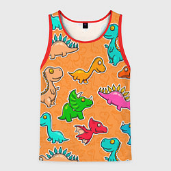Мужская майка без рукавов Маленькие динозавры