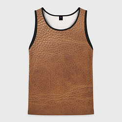 Мужская майка без рукавов Коричневая кожа
