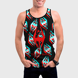 Майка-безрукавка мужская Elder scrolls glitch, цвет: 3D-черный — фото 2