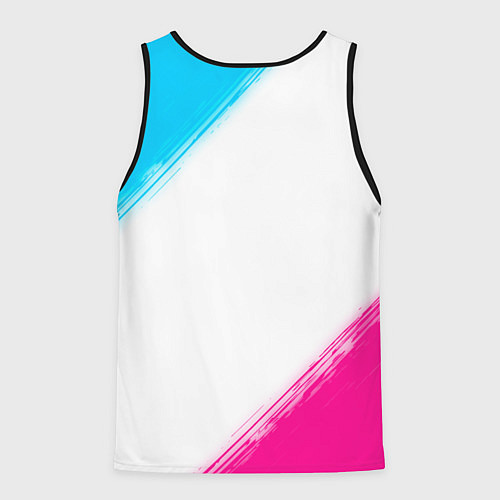 Мужская майка без рукавов Juventus neon gradient style / 3D-Черный – фото 2