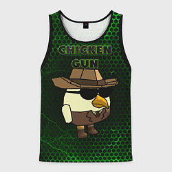 Мужская майка без рукавов Chicken gun green