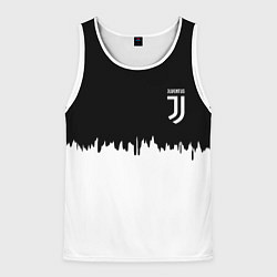 Майка-безрукавка мужская Juventus белый огонь текстура, цвет: 3D-белый
