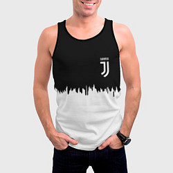 Майка-безрукавка мужская Juventus белый огонь текстура, цвет: 3D-черный — фото 2