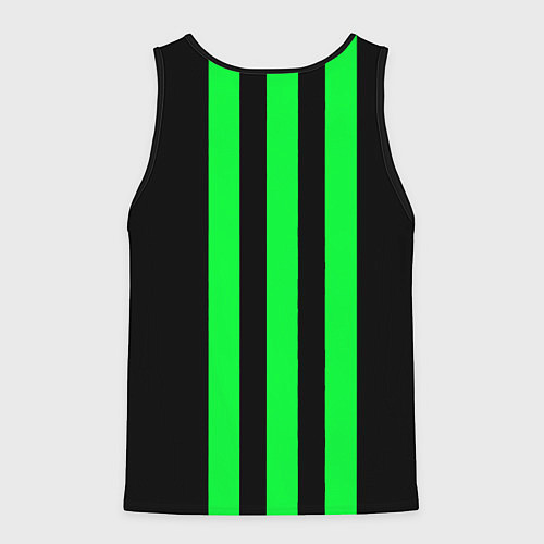 Мужская майка без рукавов Liverpool line green / 3D-Черный – фото 2
