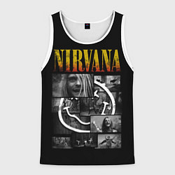 Майка-безрукавка мужская Nirvana forever, цвет: 3D-белый