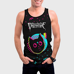 Майка-безрукавка мужская Bullet For My Valentine - rock star cat, цвет: 3D-черный — фото 2