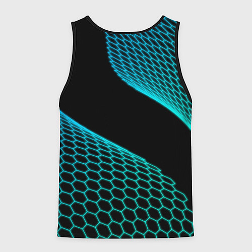 Мужская майка без рукавов Inter football net / 3D-Черный – фото 2