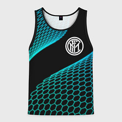 Майка-безрукавка мужская Inter football net, цвет: 3D-черный