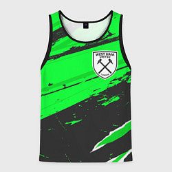 Майка-безрукавка мужская West Ham sport green, цвет: 3D-черный