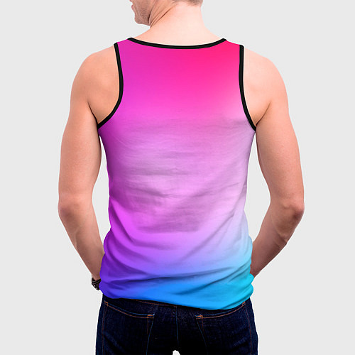 Мужская майка без рукавов Colorful gradient / 3D-Черный – фото 4