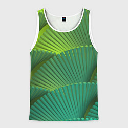 Майка-безрукавка мужская Объемные веерные столбики, цвет: 3D-белый