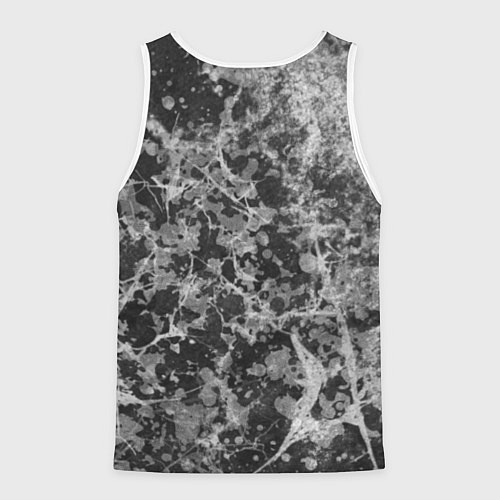 Мужская майка без рукавов Абстракция - серый антрацит / 3D-Белый – фото 2