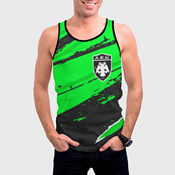 Майка-безрукавка мужская AEK Athens sport green, цвет: 3D-черный — фото 2