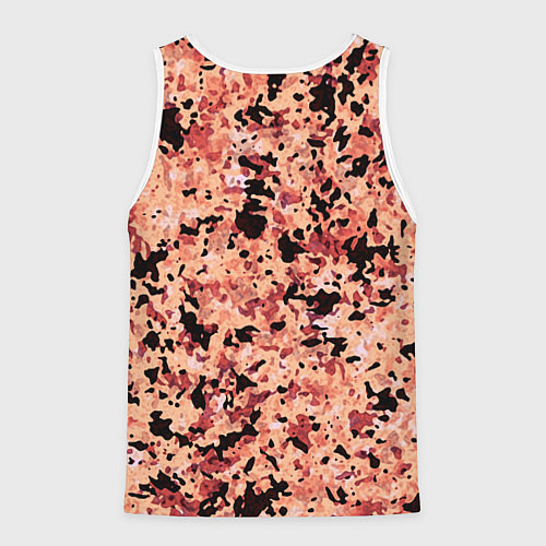 Мужская майка без рукавов Абстракция персиковый пятнистый / 3D-Белый – фото 2