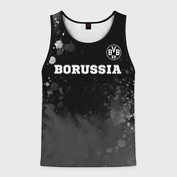 Майка-безрукавка мужская Borussia sport на темном фоне посередине, цвет: 3D-черный