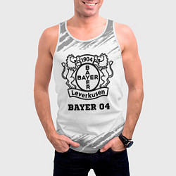 Майка-безрукавка мужская Bayer 04 sport на светлом фоне, цвет: 3D-белый — фото 2