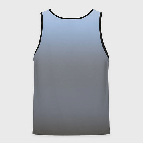 Мужская майка без рукавов Выдра смотрит из воды / 3D-Черный – фото 2