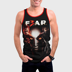 Майка-безрукавка мужская FEAR 3, цвет: 3D-красный — фото 2