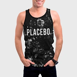 Майка-безрукавка мужская Placebo black ice, цвет: 3D-черный — фото 2