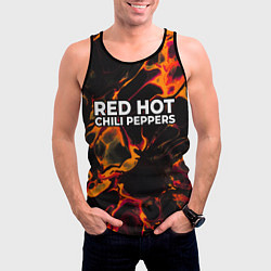 Майка-безрукавка мужская Red Hot Chili Peppers red lava, цвет: 3D-черный — фото 2