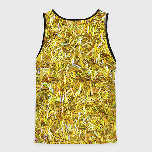 Мужская майка без рукавов Золотые ленточки / 3D-Черный – фото 2