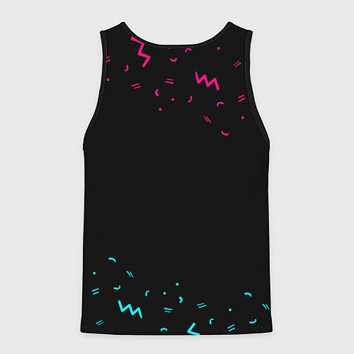 Мужская майка без рукавов Avril Lavigne - rock star cat / 3D-Черный – фото 2