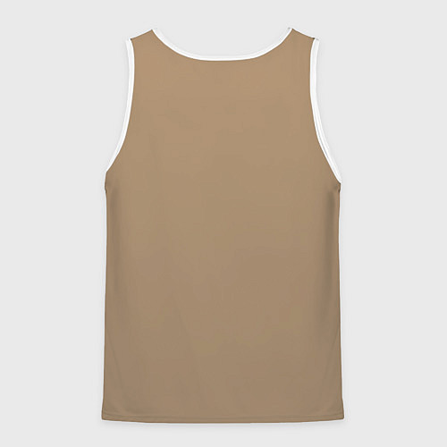 Мужская майка без рукавов Силуэт кошки мяу / 3D-Белый – фото 2