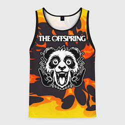 Майка-безрукавка мужская The Offspring рок панда и огонь, цвет: 3D-черный