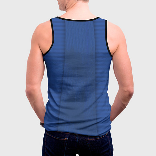 Мужская майка без рукавов Убежище - Фаллаут / 3D-Черный – фото 4