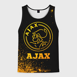 Майка-безрукавка мужская Ajax - gold gradient, цвет: 3D-черный