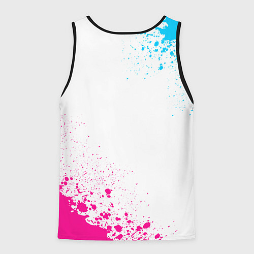 Мужская майка без рукавов Sporting neon gradient style вертикально / 3D-Черный – фото 2