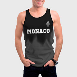 Майка-безрукавка мужская Monaco sport на темном фоне посередине, цвет: 3D-черный — фото 2