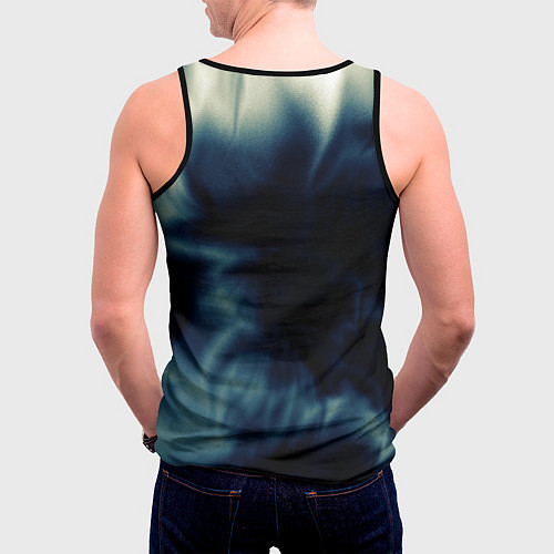 Мужская майка без рукавов Абстрактный тёмно-синий / 3D-Черный – фото 4