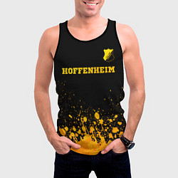 Майка-безрукавка мужская Hoffenheim - gold gradient посередине, цвет: 3D-черный — фото 2