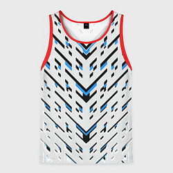 Мужская майка без рукавов Black and blue stripes on a white background