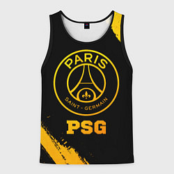 Майка-безрукавка мужская PSG - gold gradient, цвет: 3D-черный