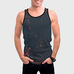 Майка-безрукавка мужская Брызги краски на стену, цвет: 3D-черный — фото 2