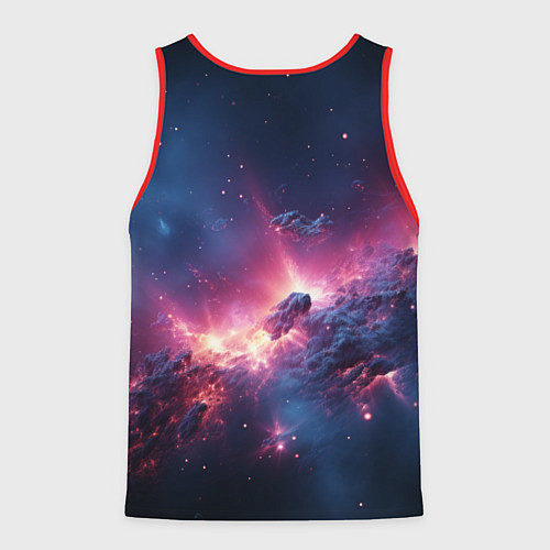 Мужская майка без рукавов Взрыв в космосе / 3D-Красный – фото 2
