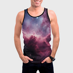 Майка-безрукавка мужская Абстрактный космос фантастика, цвет: 3D-черный — фото 2