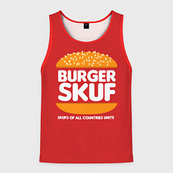 Майка-безрукавка мужская Burger skuf, цвет: 3D-красный