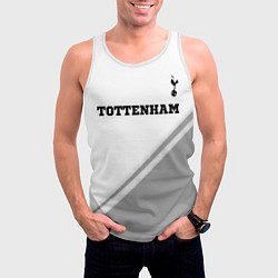 Майка-безрукавка мужская Tottenham sport на светлом фоне посередине, цвет: 3D-белый — фото 2